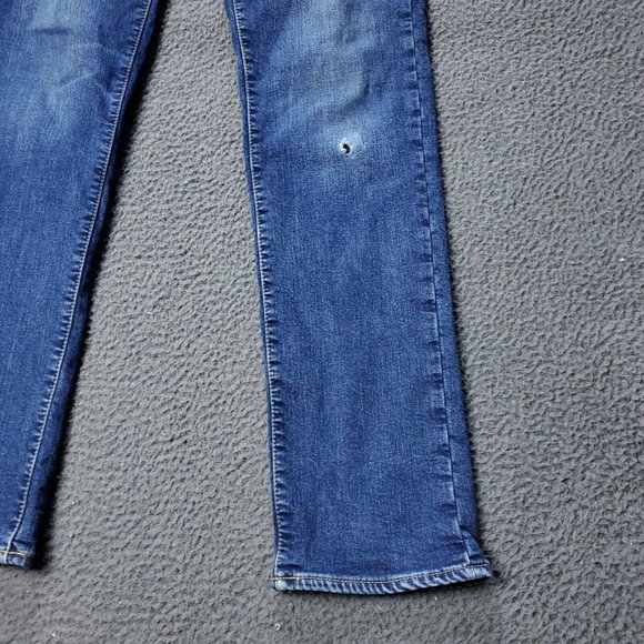 LL Bean Lined Stretch Slim Straight Jeans Cotton Blue Mens Size 30 x34 - Picture 5 of 10